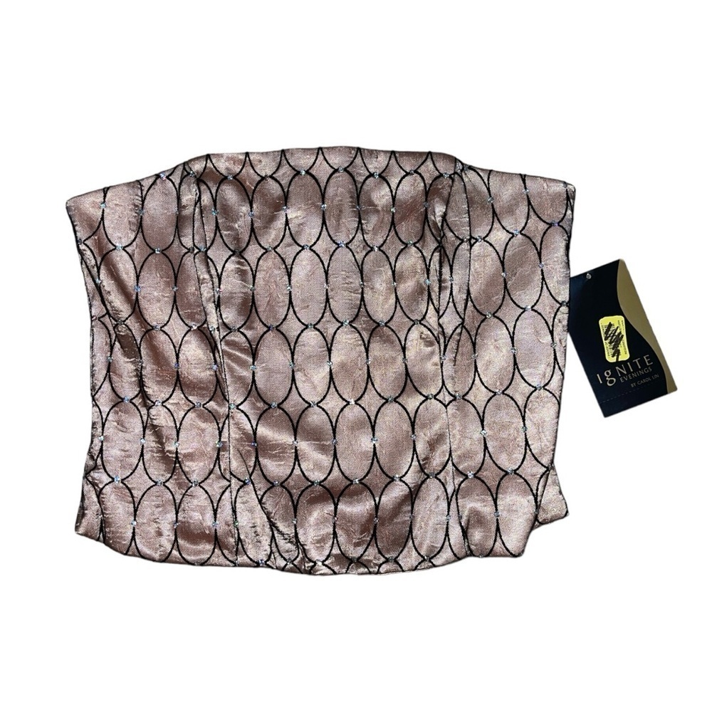 Ignite Evenings by Carol Lin NWT vintage sparkle lace corset women’s size 8